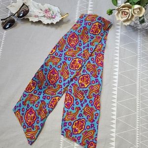 Vintage Bright Paisley Head Scarf